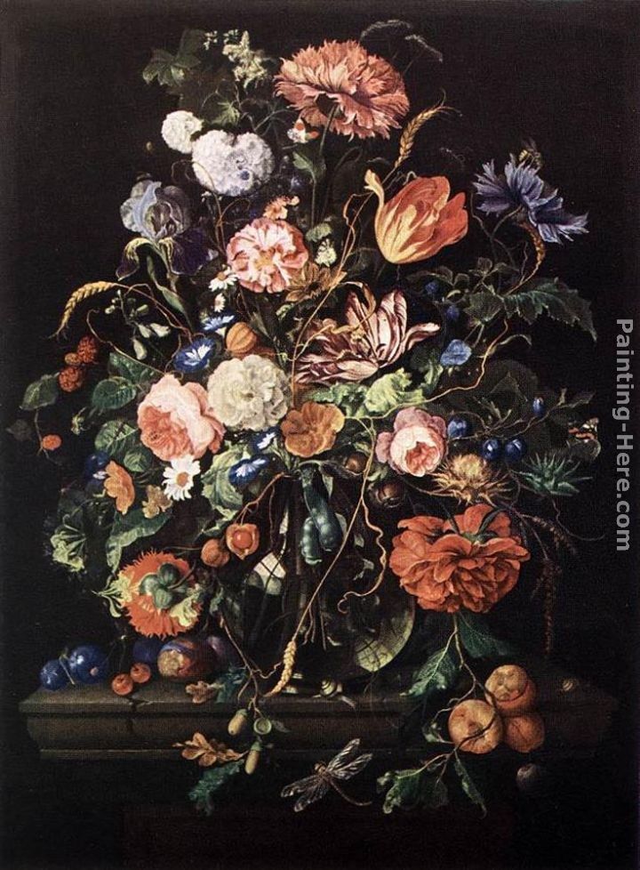 Jan Davidsz de Heem Flowers in Glass and Fruits